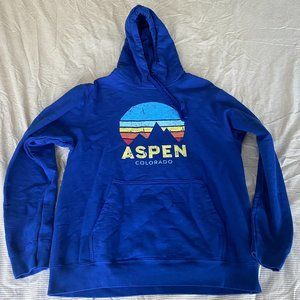 Aspen sweatshirt hoodie blue size Large